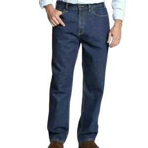 Kirkland Signature Men's Straight Fit Jeans, Dark Blue, Size 38X29